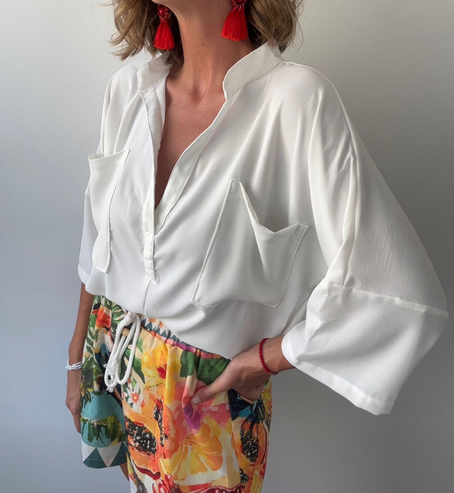 Blusa Holgada Blanca