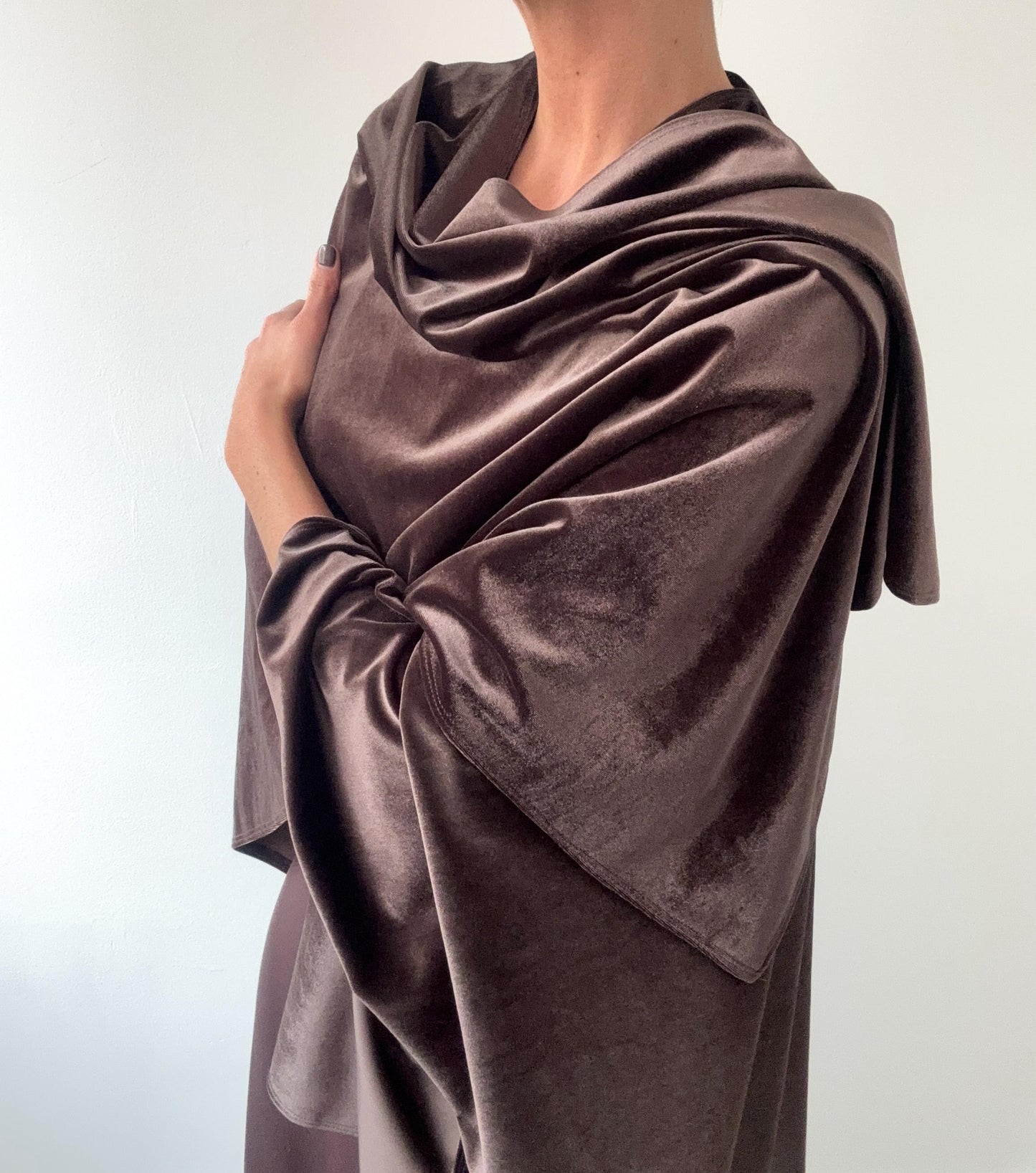 Ruana Terciopelo Café