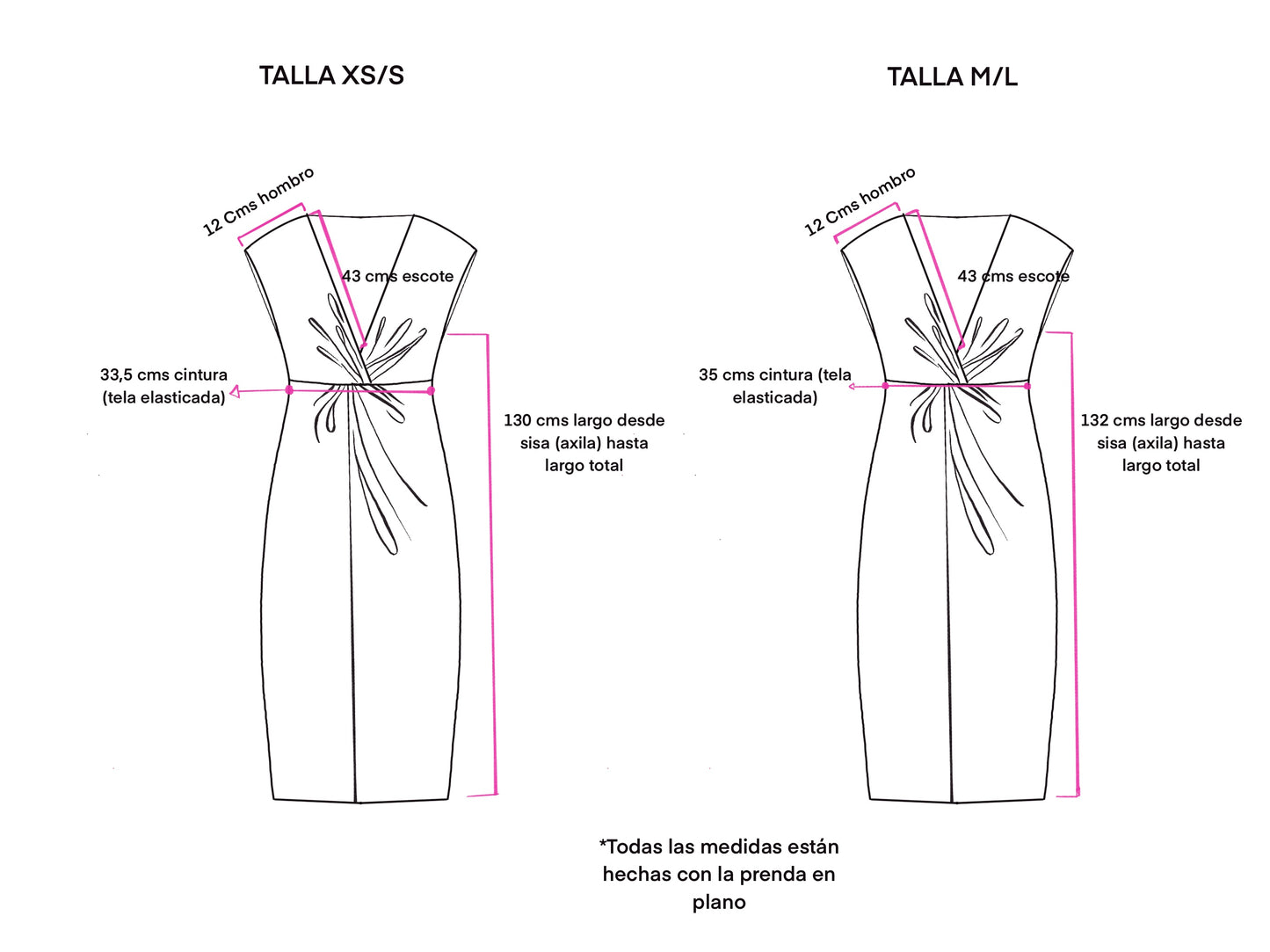 Vestido Nudo Lycra Azul