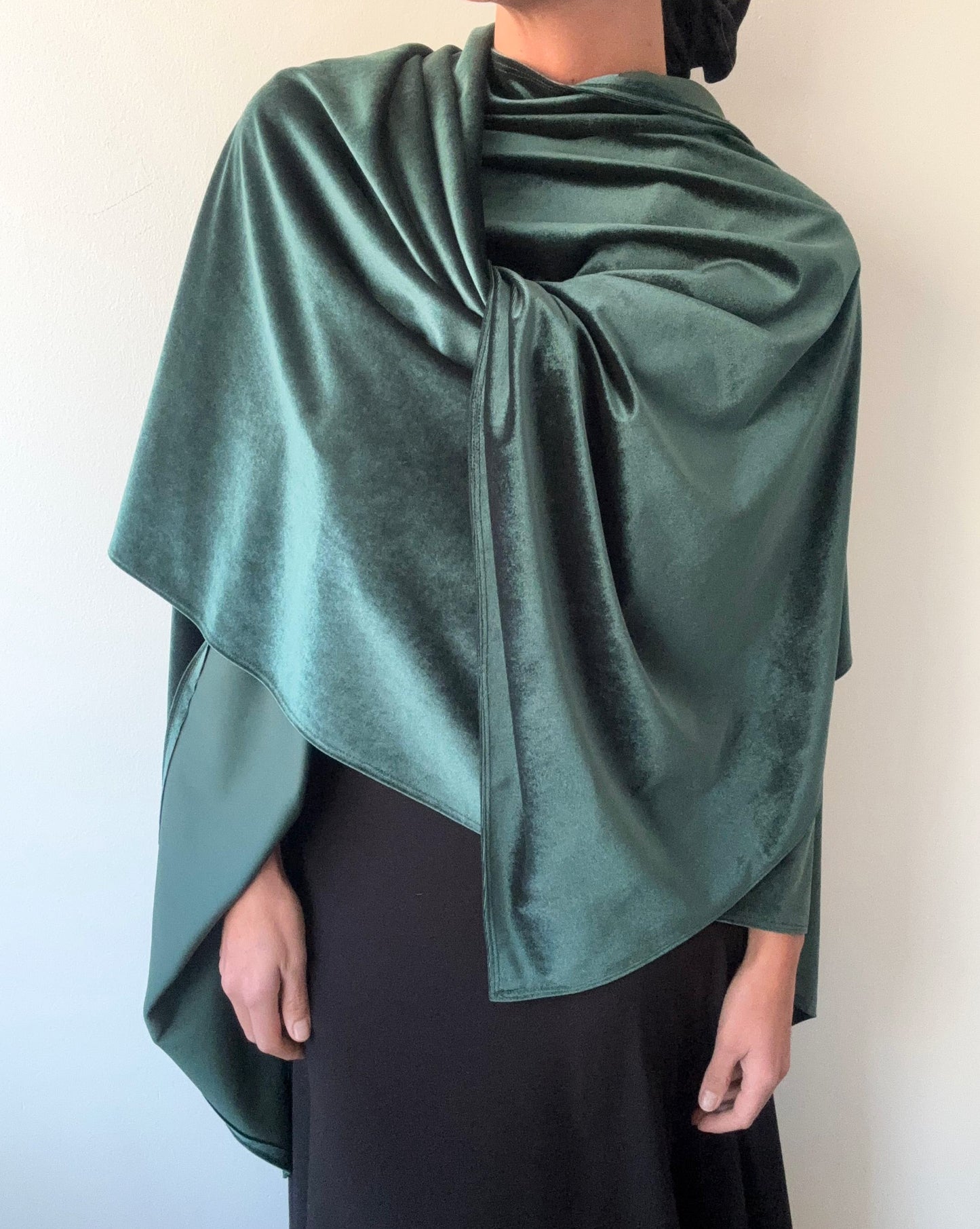 Ruana Terciopelo Verde