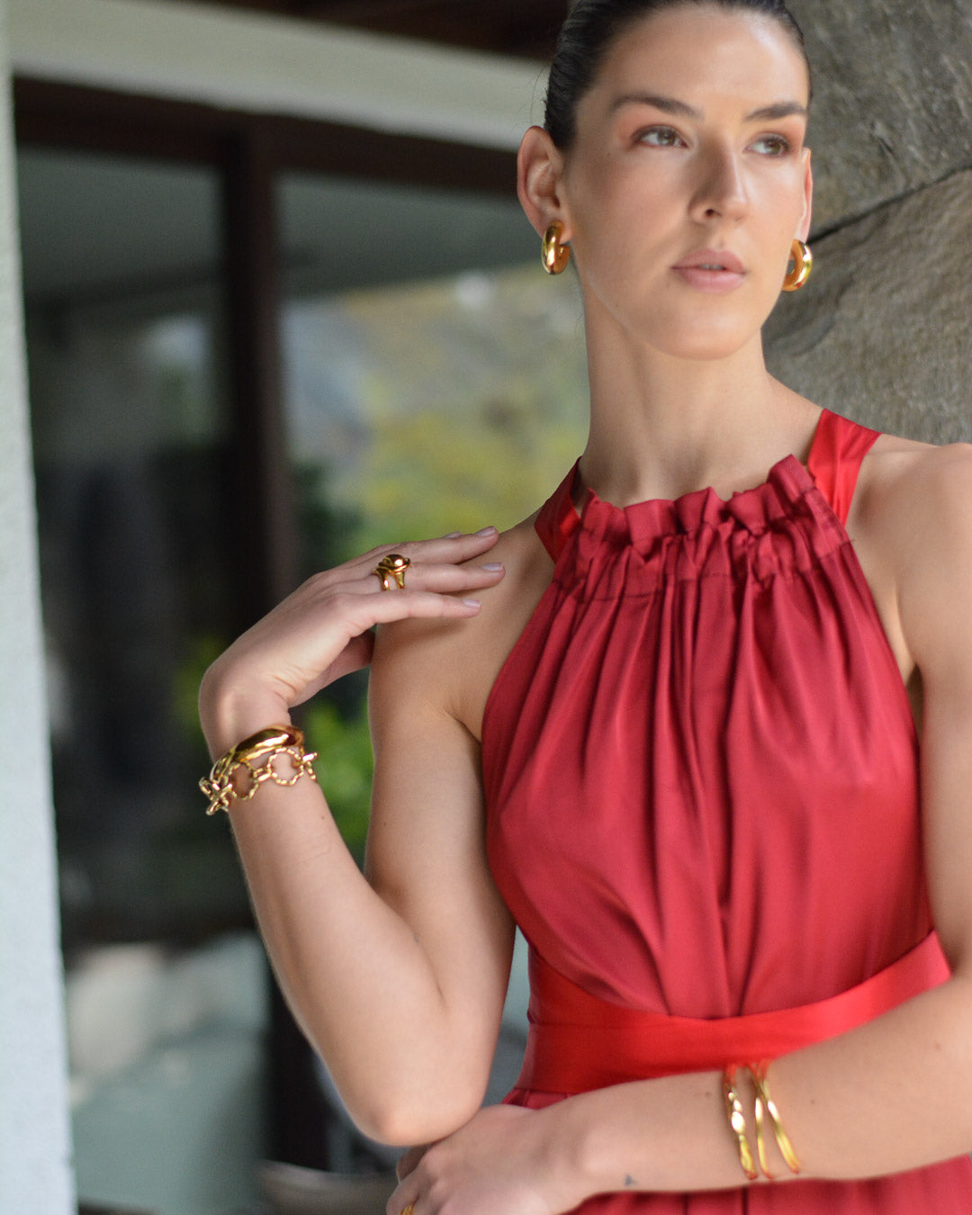 VESTIDO COLOMBA BURDEO