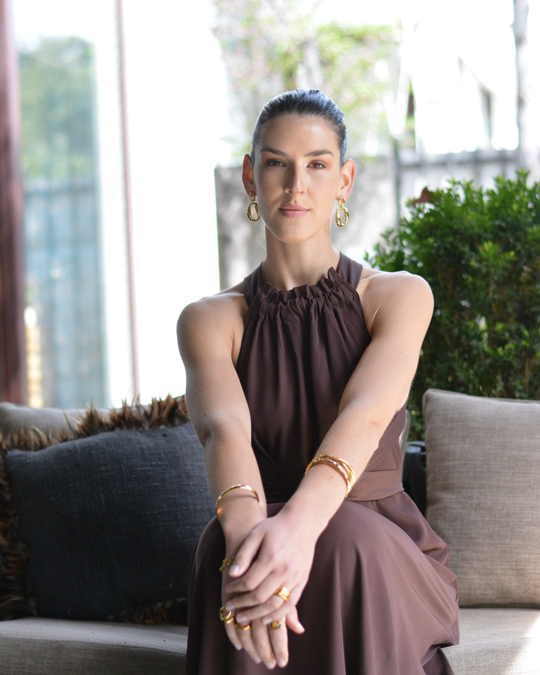 VESTIDO COLOMBA CAFÉ