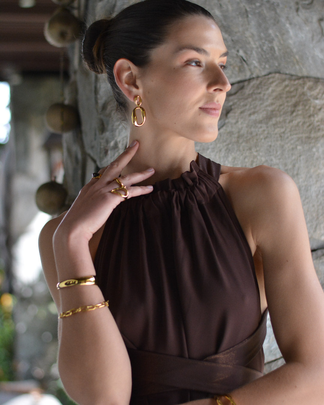 VESTIDO COLOMBA CAFÉ