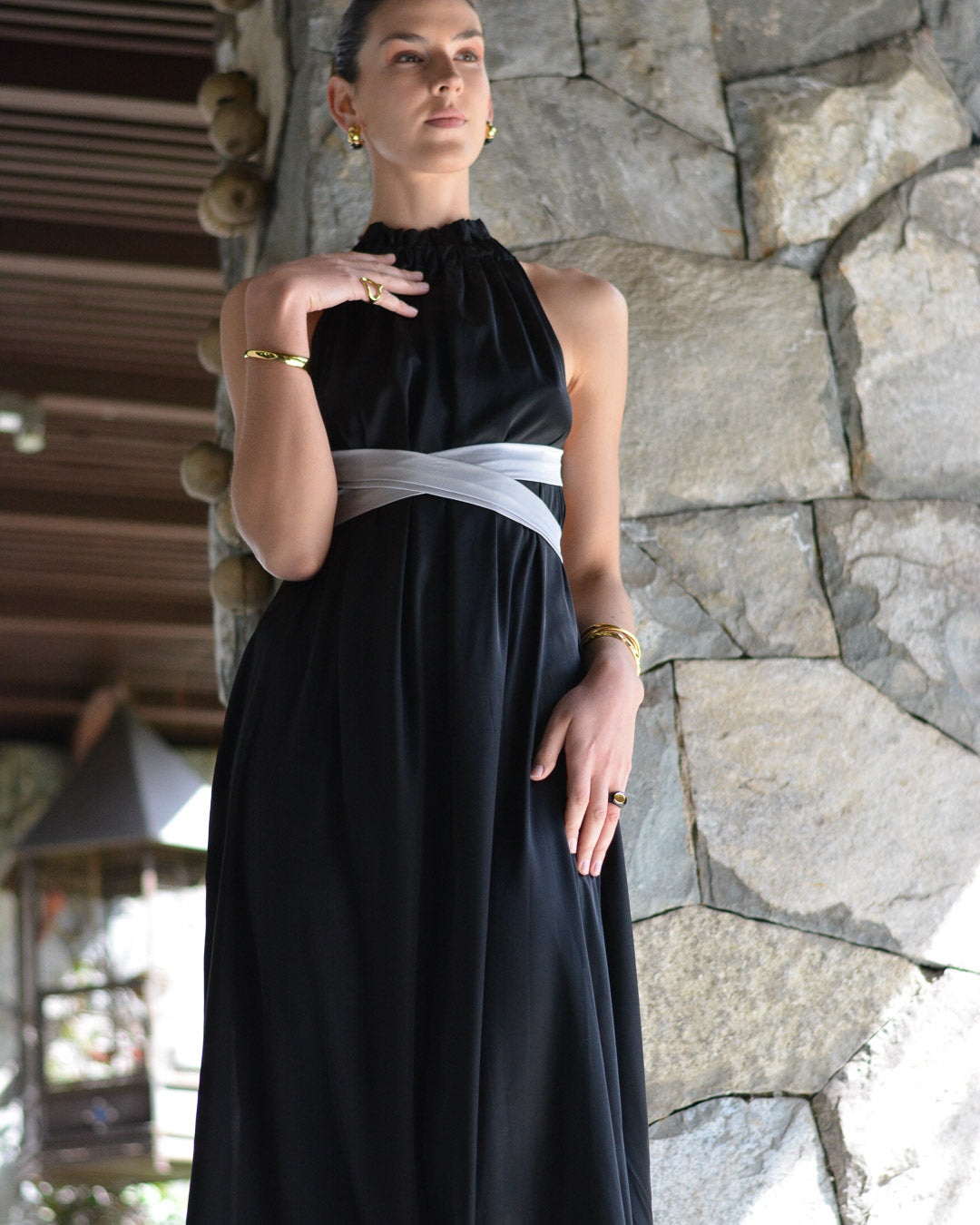 VESTIDO COLOMBA NEGRO