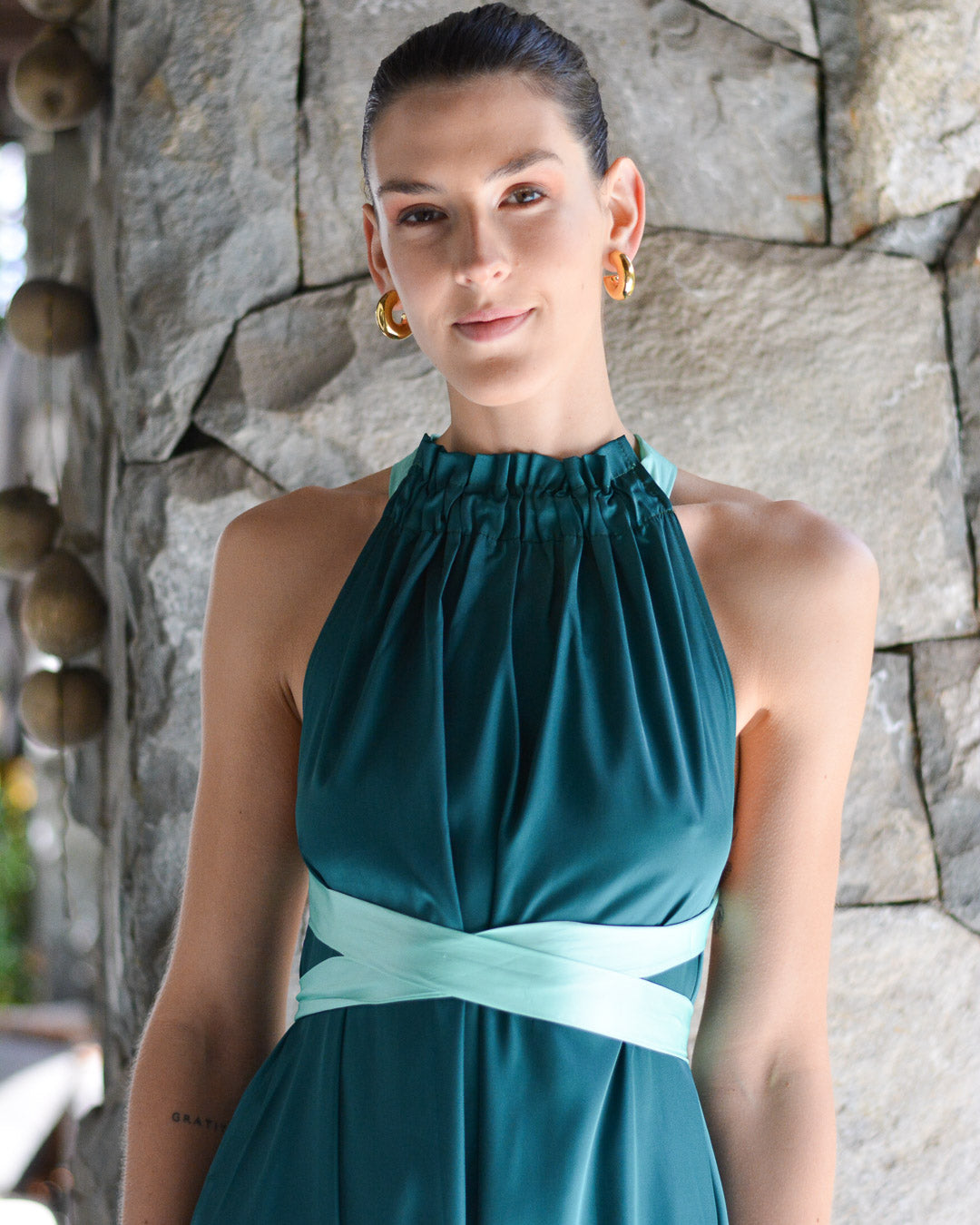 VESTIDO COLOMBA VERDE