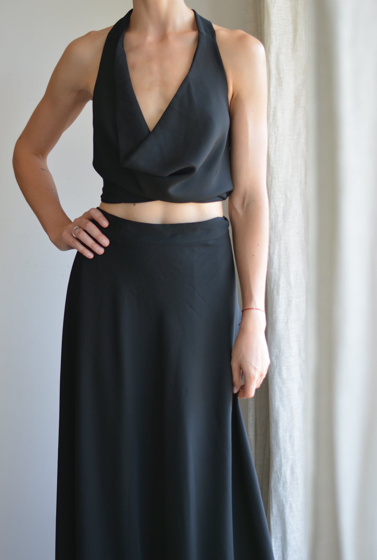 Top Lucía Crepe Negro