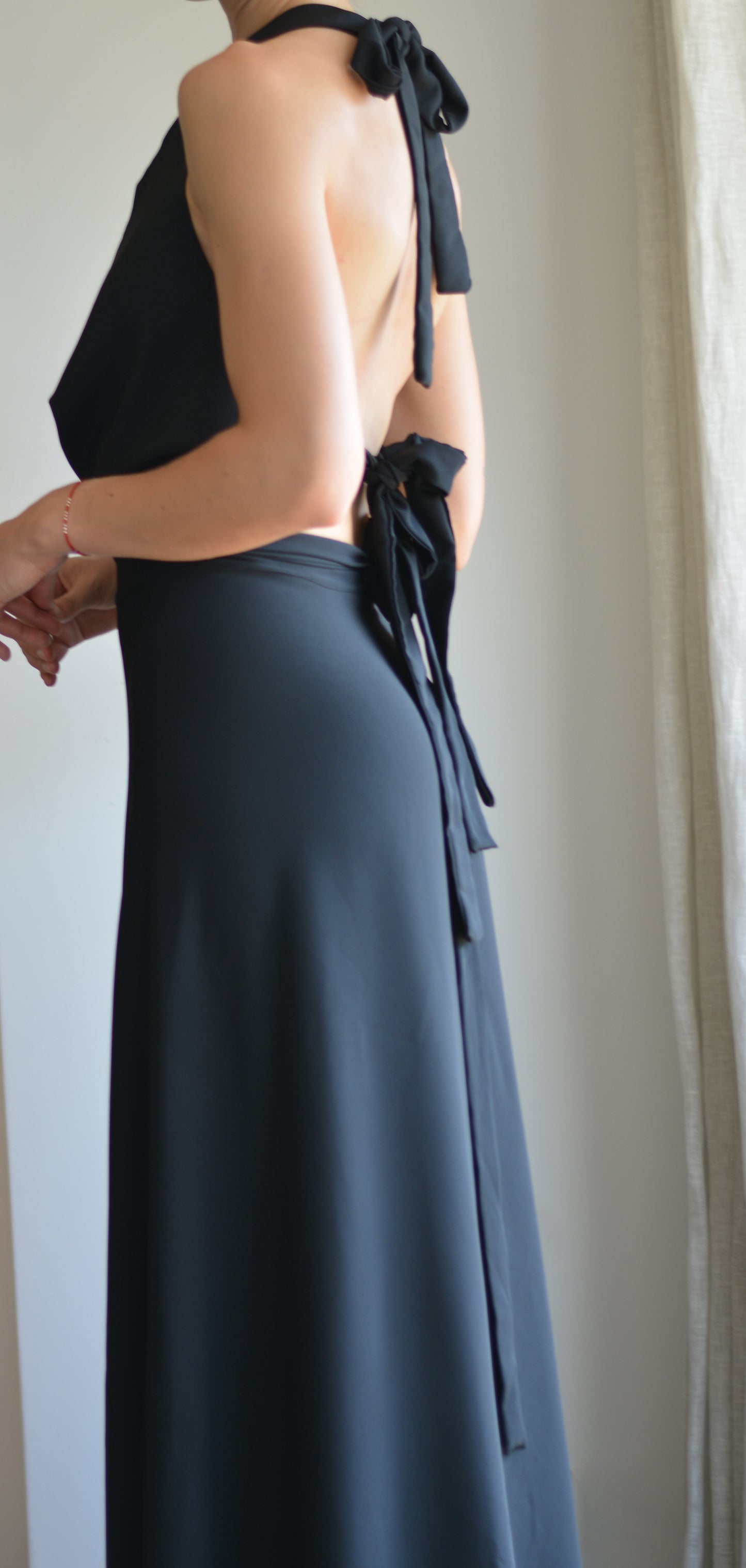 Falda Estambul Crepe Negra