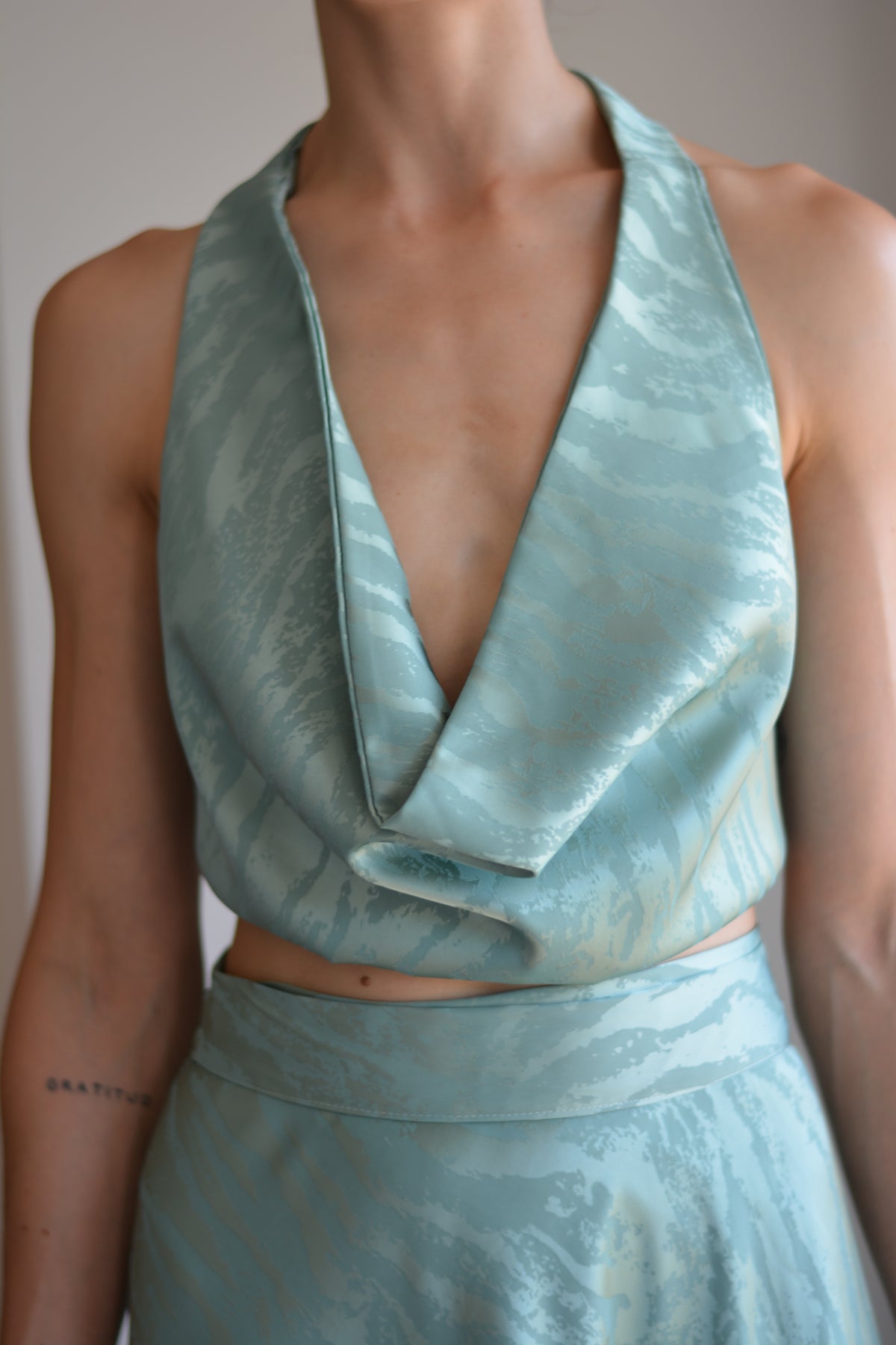 Top Lucía Zebra Menta