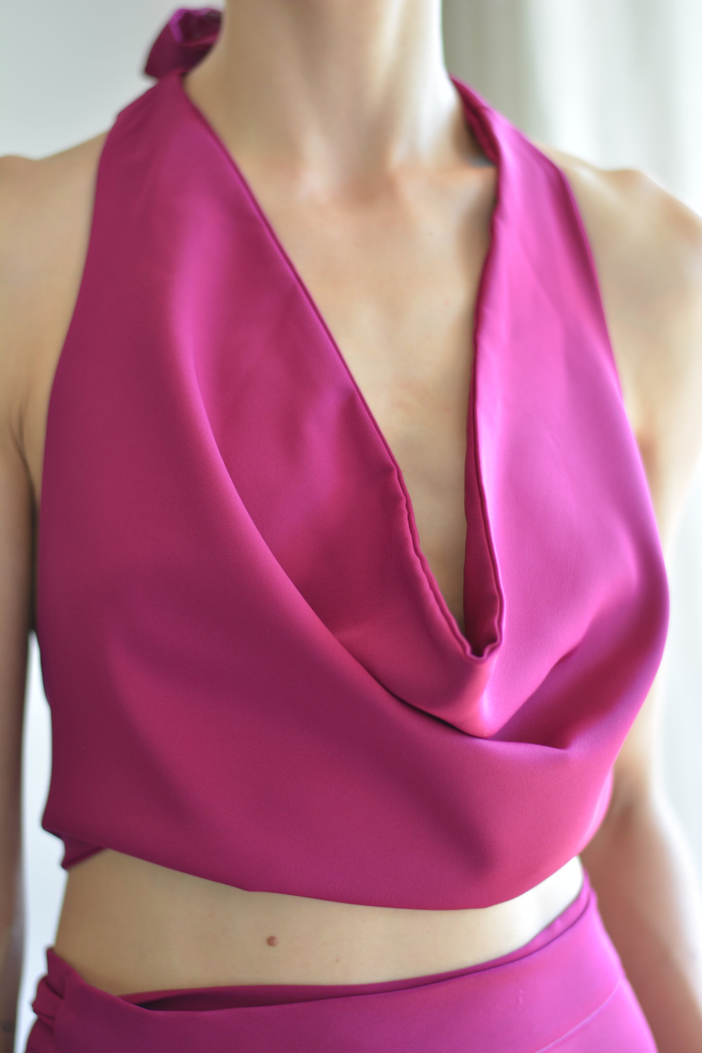 Top Lucía Crepe Magenta