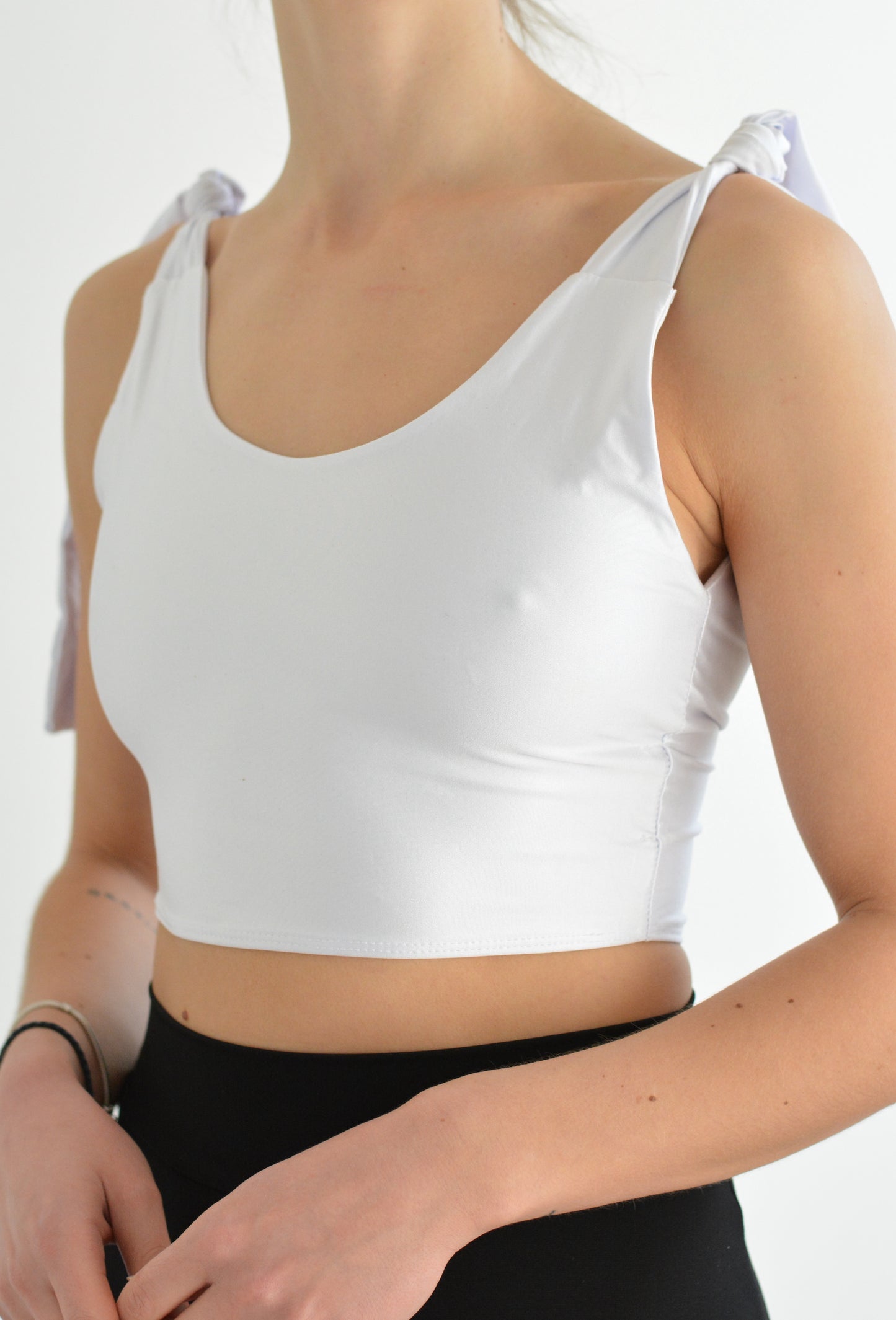 Top Moño Doble Blanco