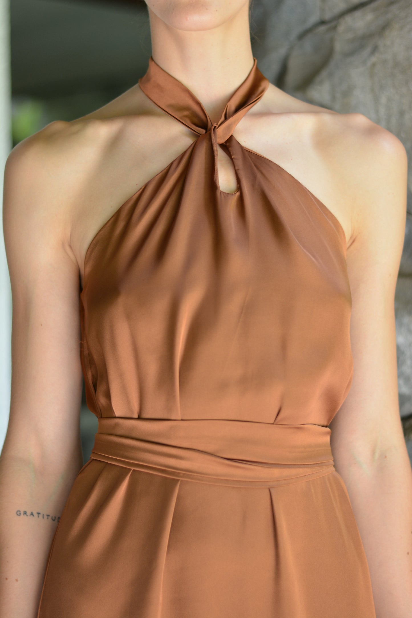 Vestido Puntí Cobre