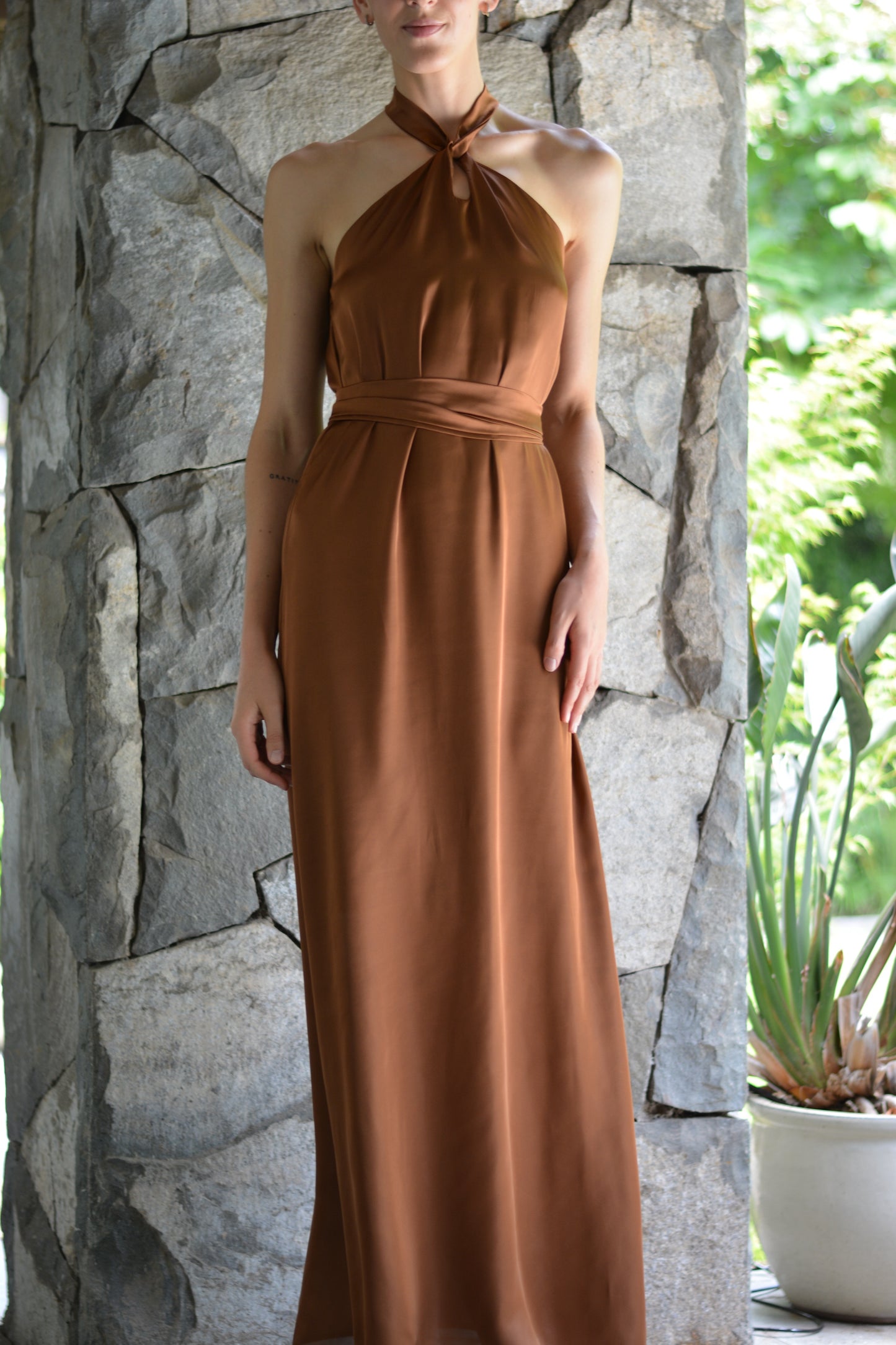 Vestido Puntí Cobre