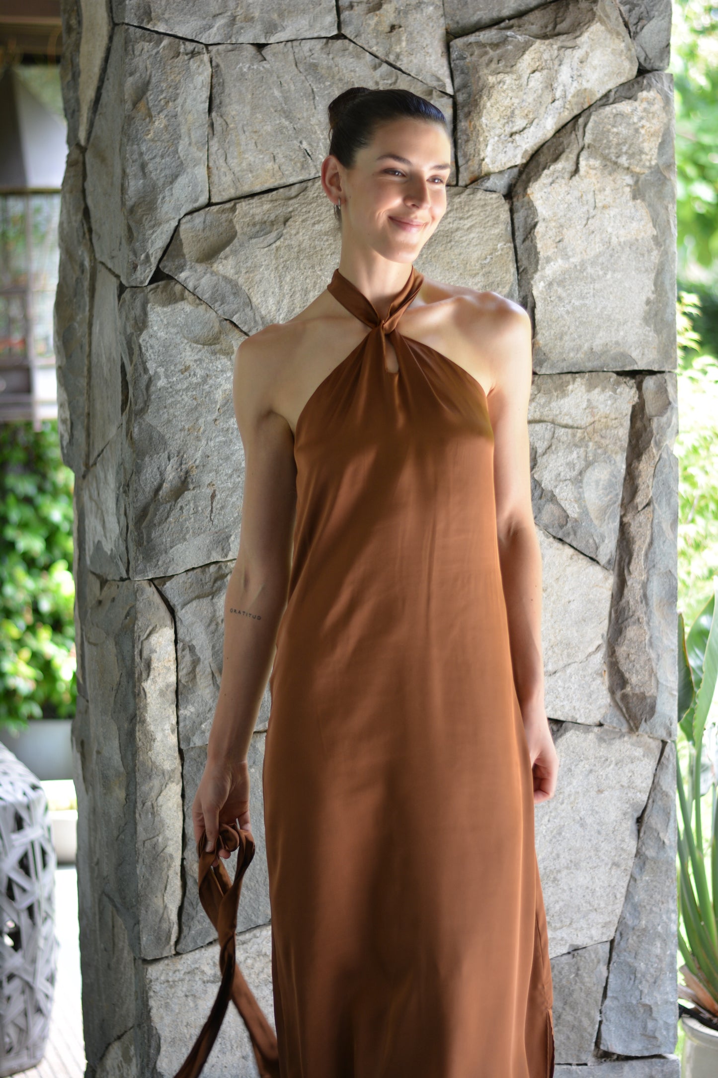 Vestido Puntí Cobre