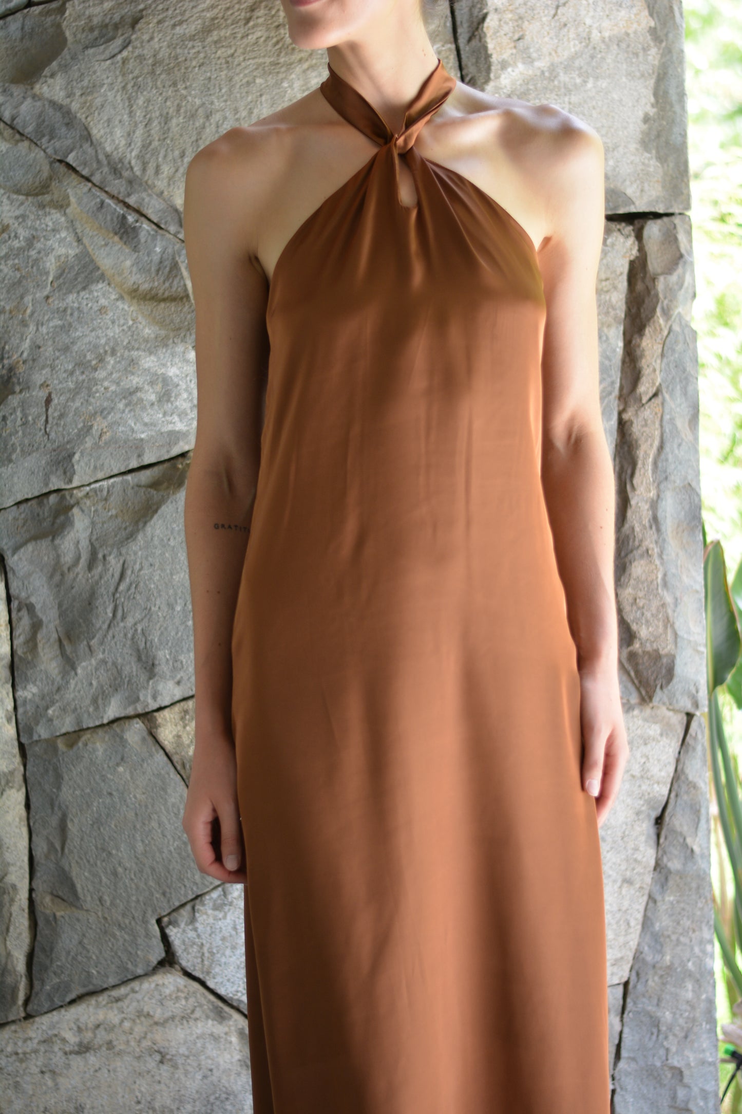 Vestido Puntí Cobre