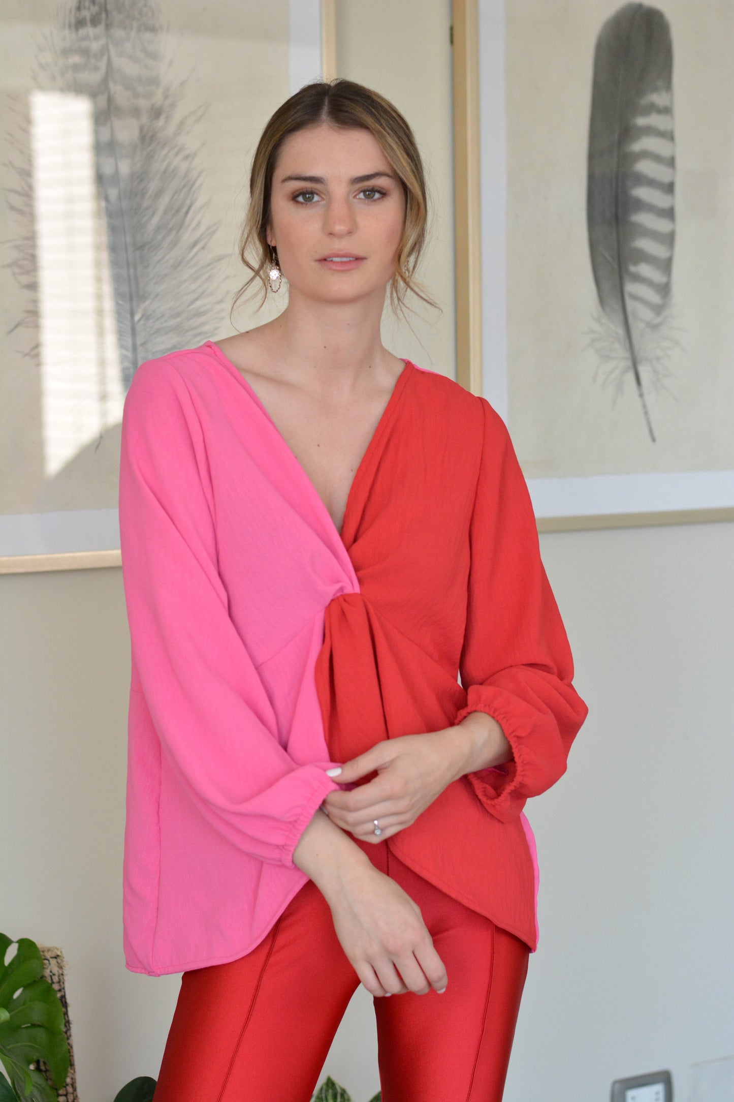 Blusa Dani Rojo/Rosado