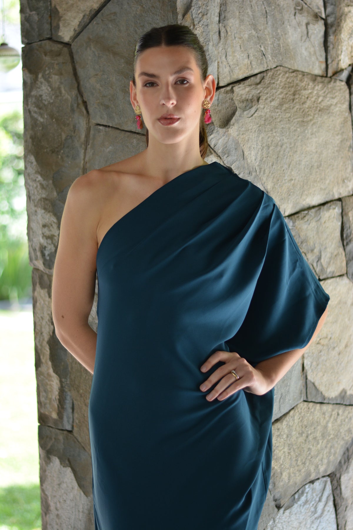 VESTIDO ROMA PETROLEO