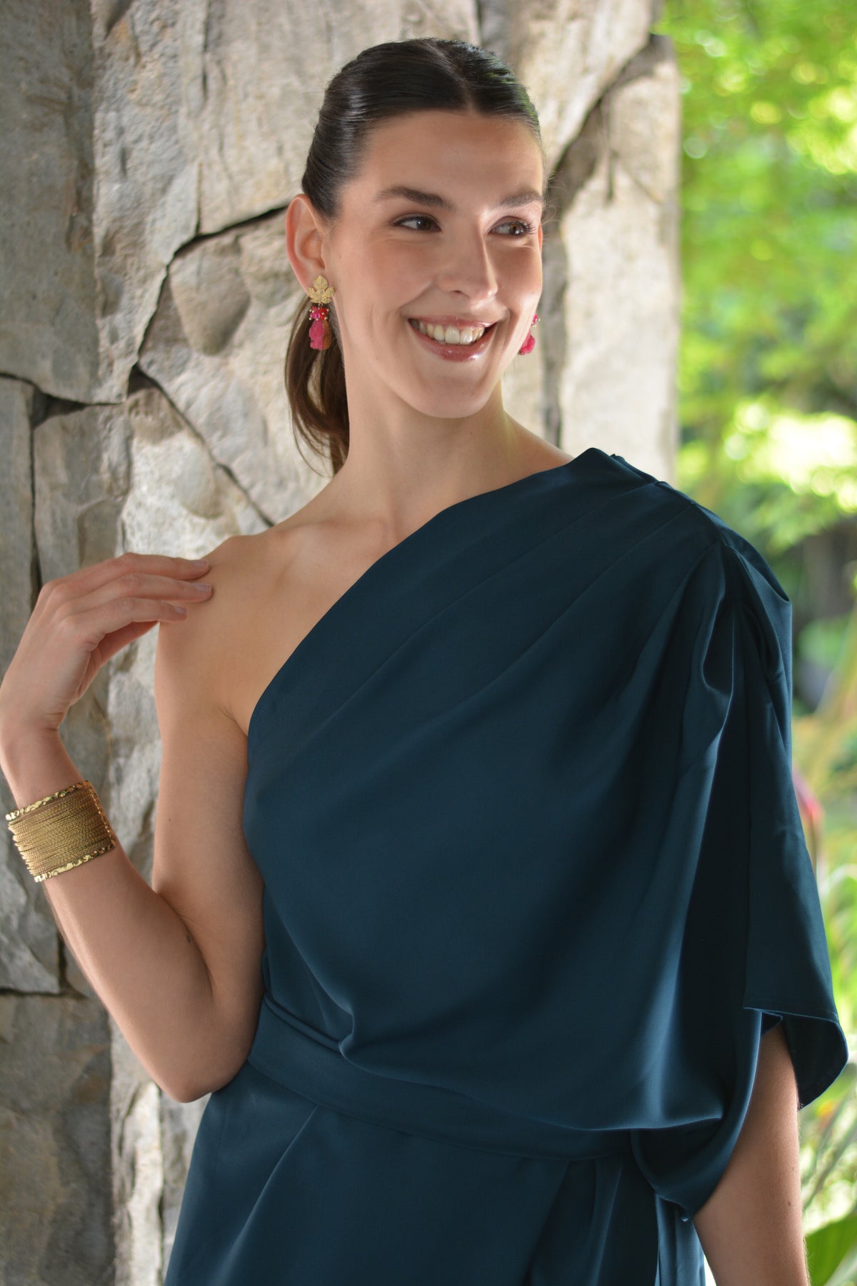 VESTIDO ROMA PETROLEO