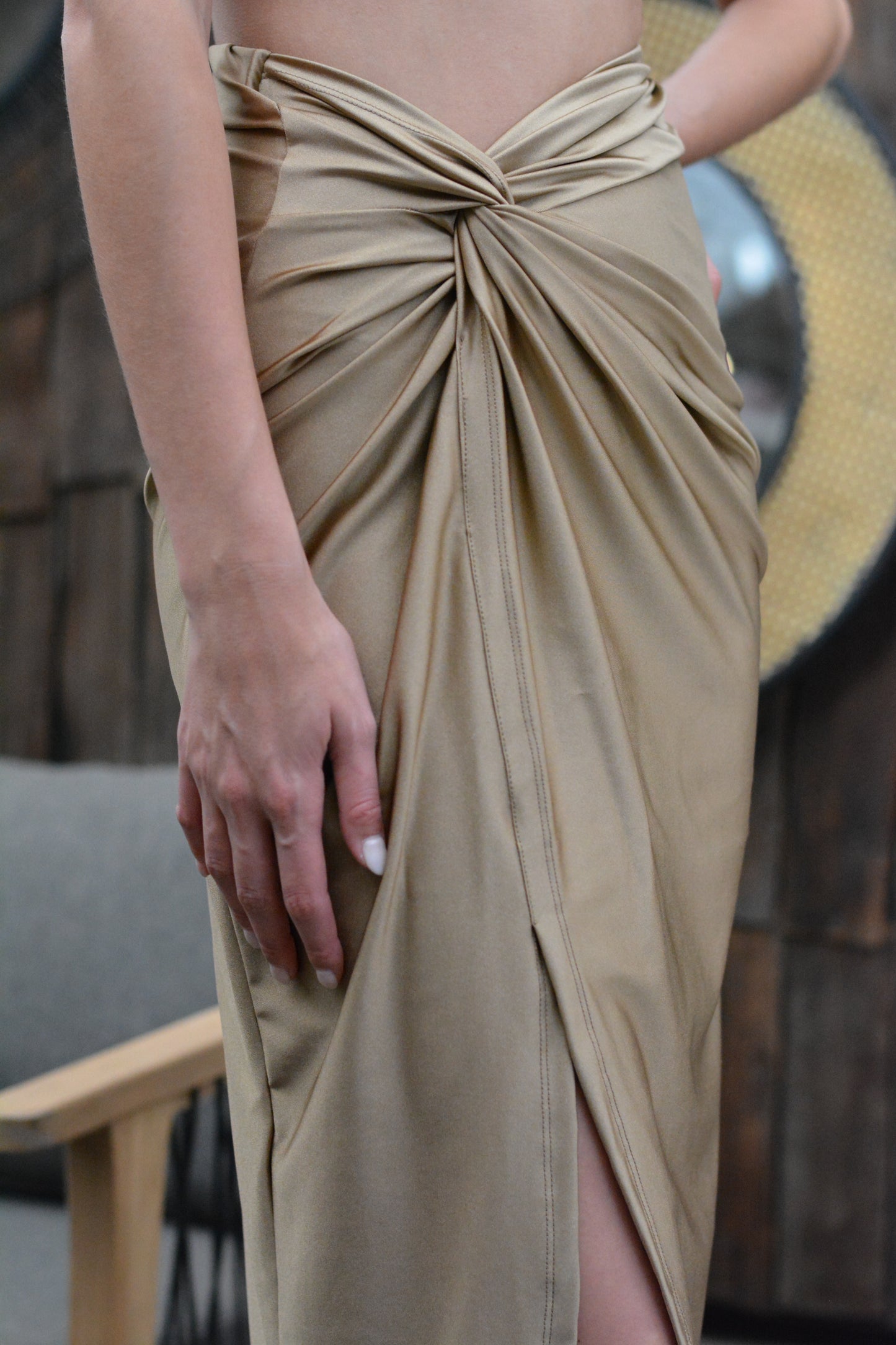 Falda Consuelo Dorada