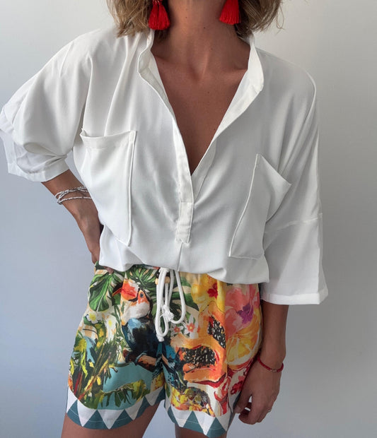 Blusa Holgada Blanca