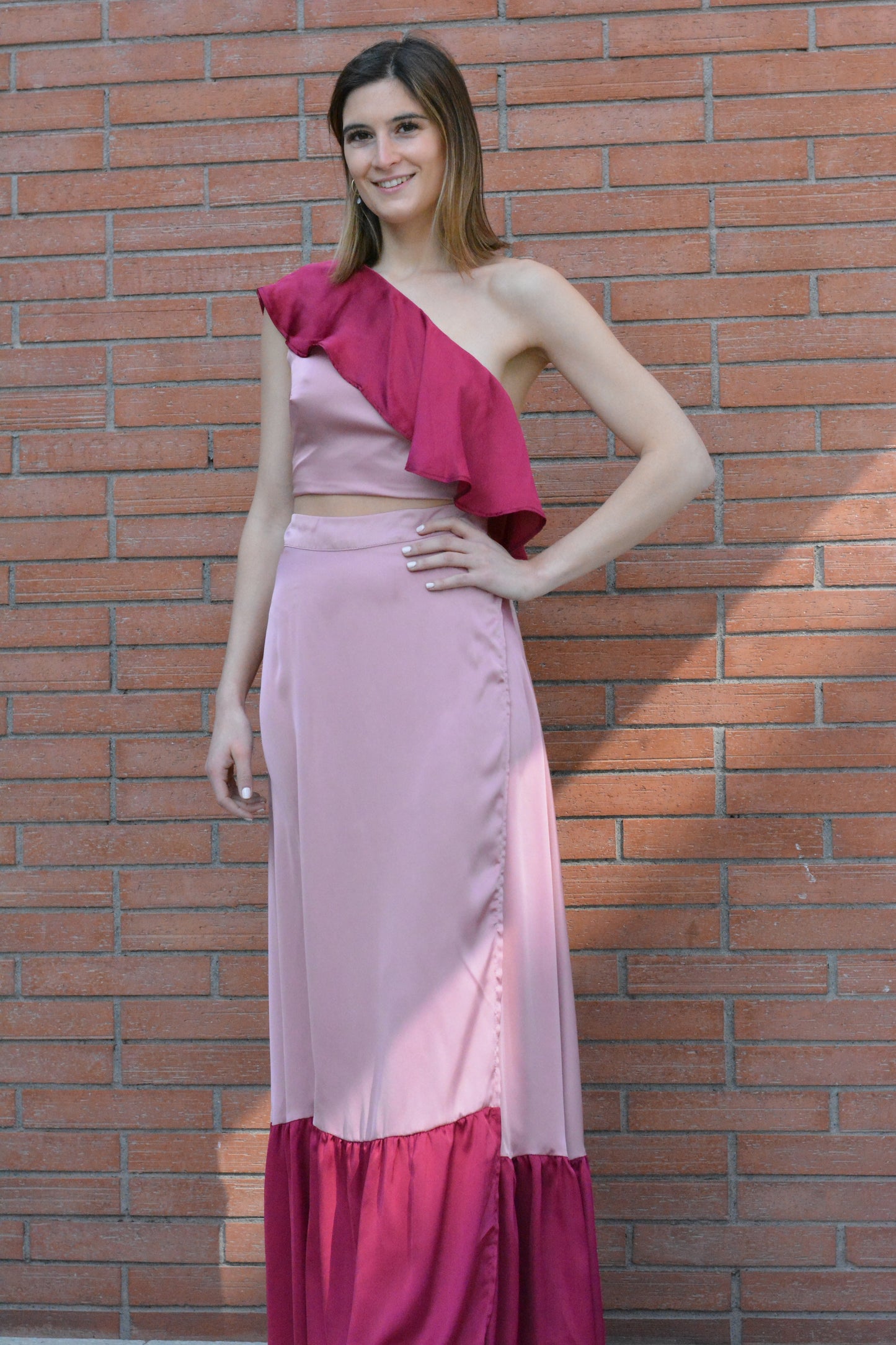 Falda duo Guinda-Palorosa