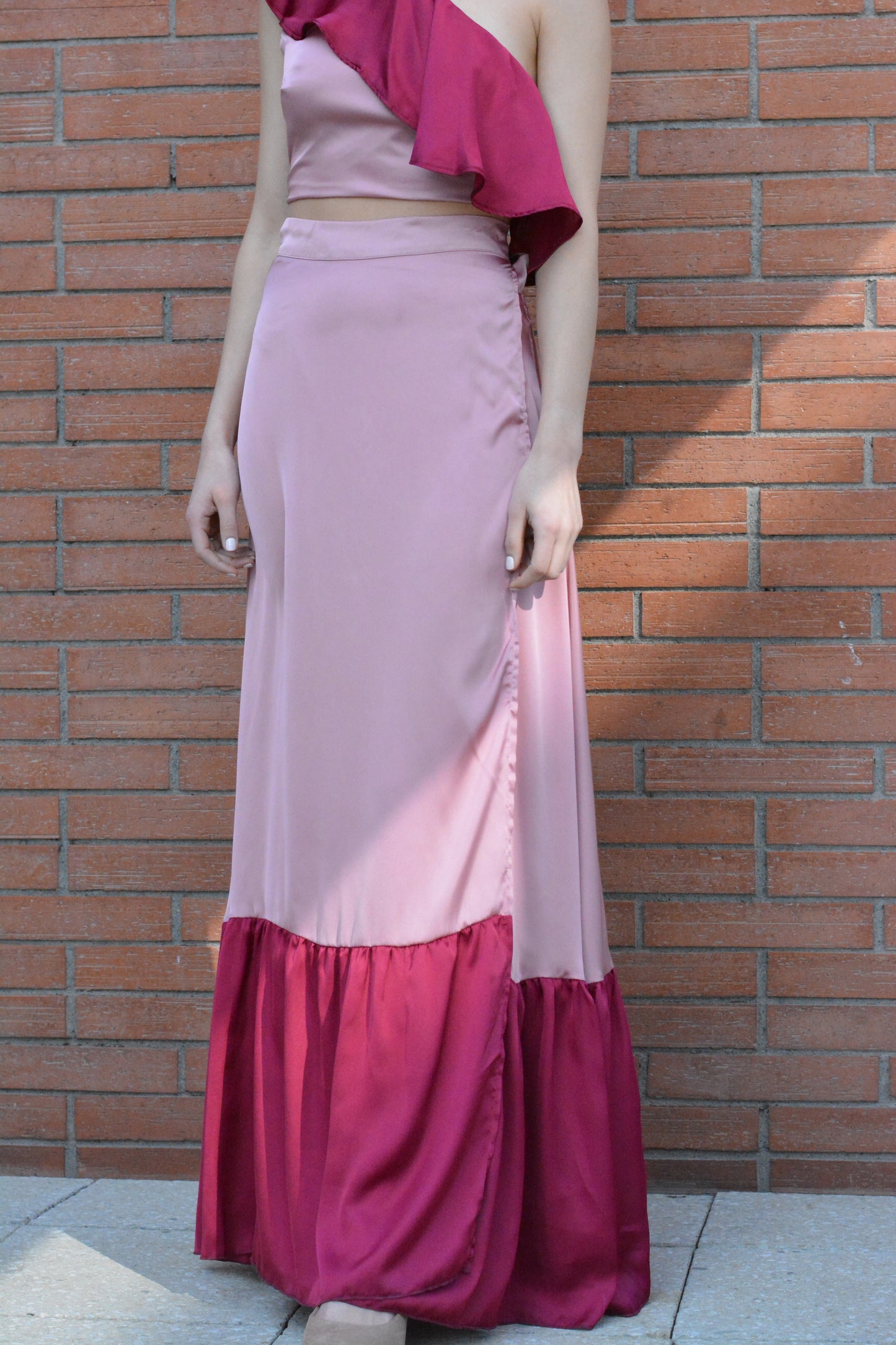 Falda duo Guinda-Palorosa