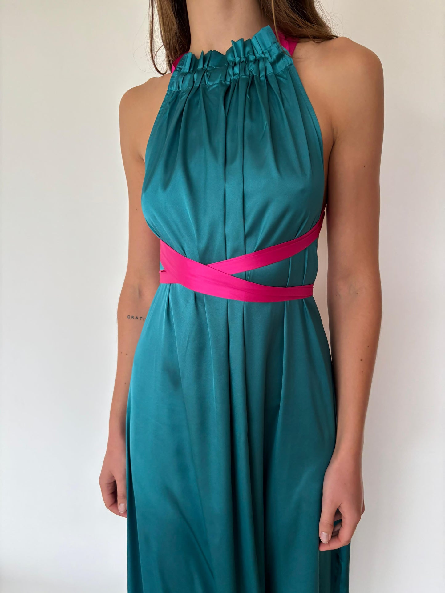 VESTIDO COLOMBA TURQUESA