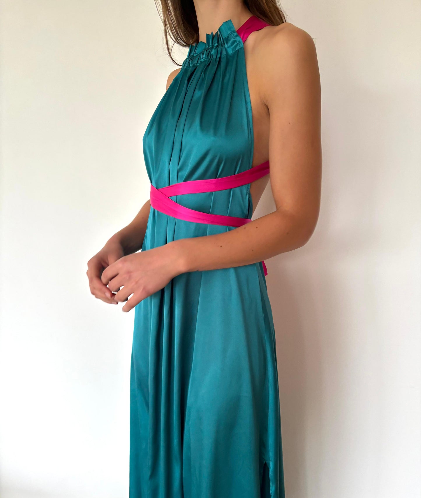 VESTIDO COLOMBA TURQUESA