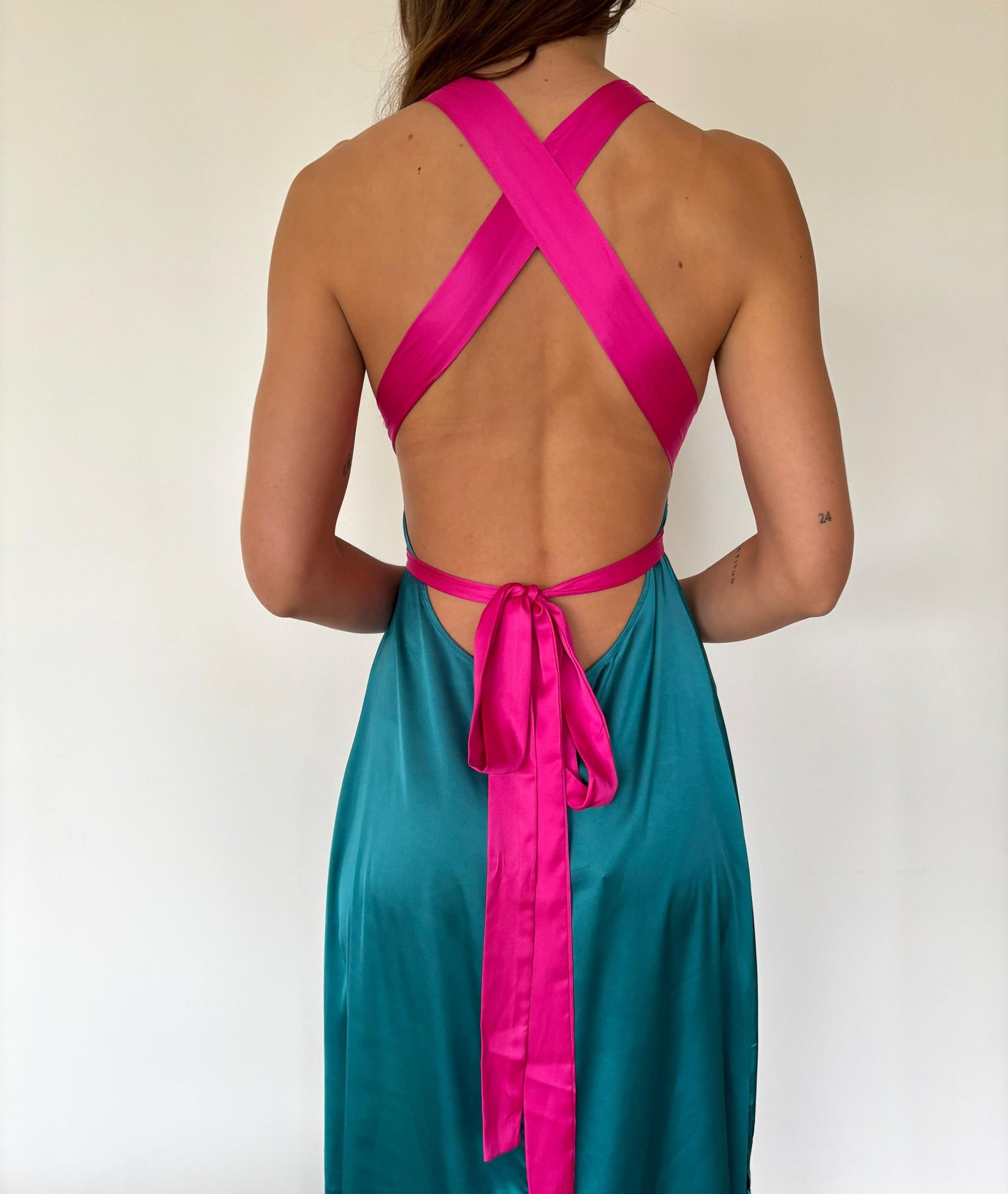 VESTIDO COLOMBA TURQUESA