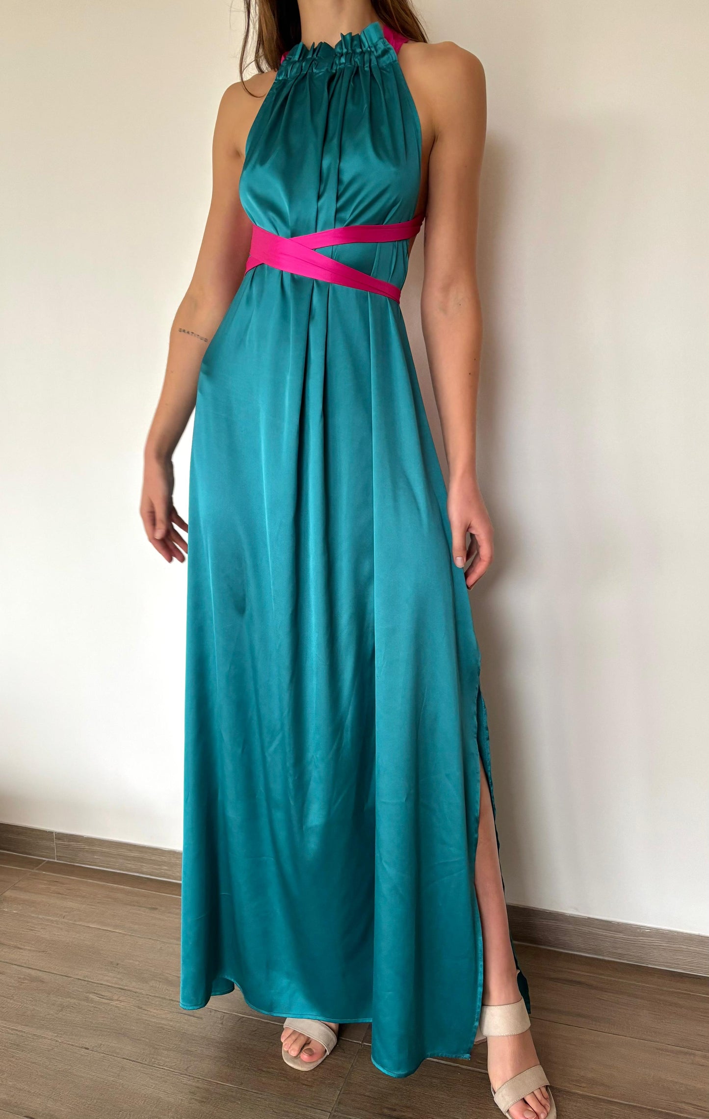 VESTIDO COLOMBA TURQUESA