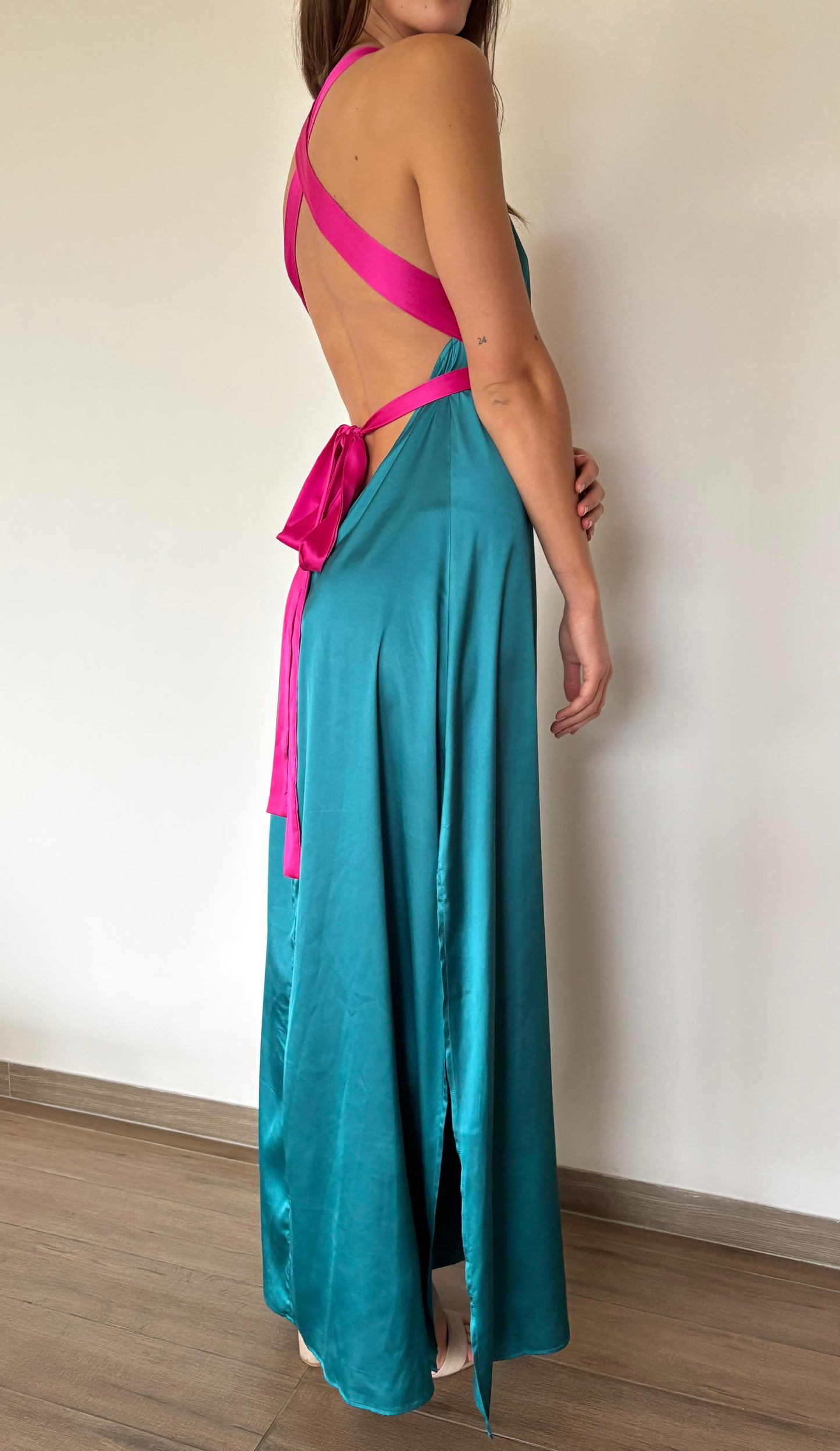 VESTIDO COLOMBA TURQUESA