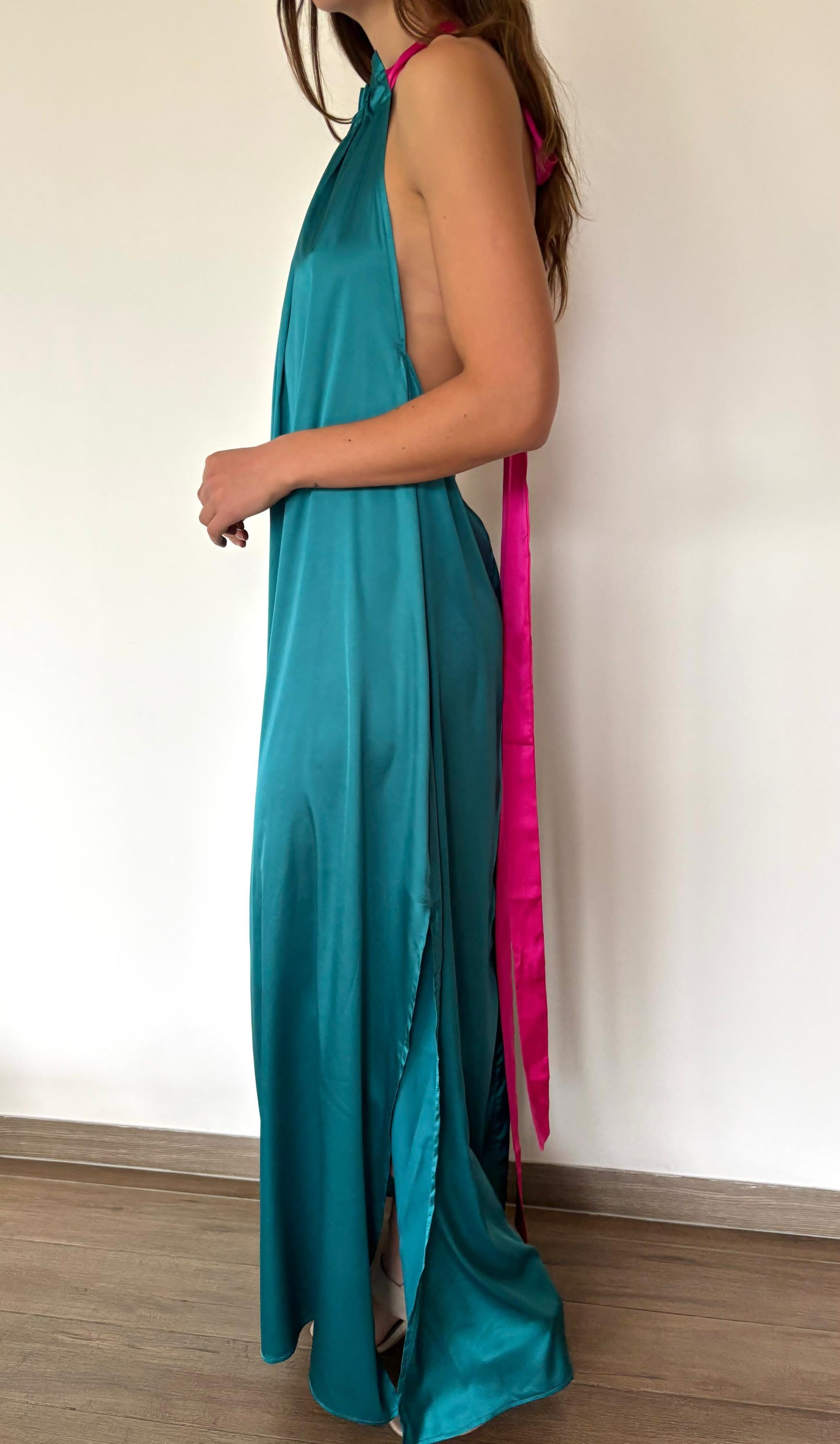 VESTIDO COLOMBA TURQUESA