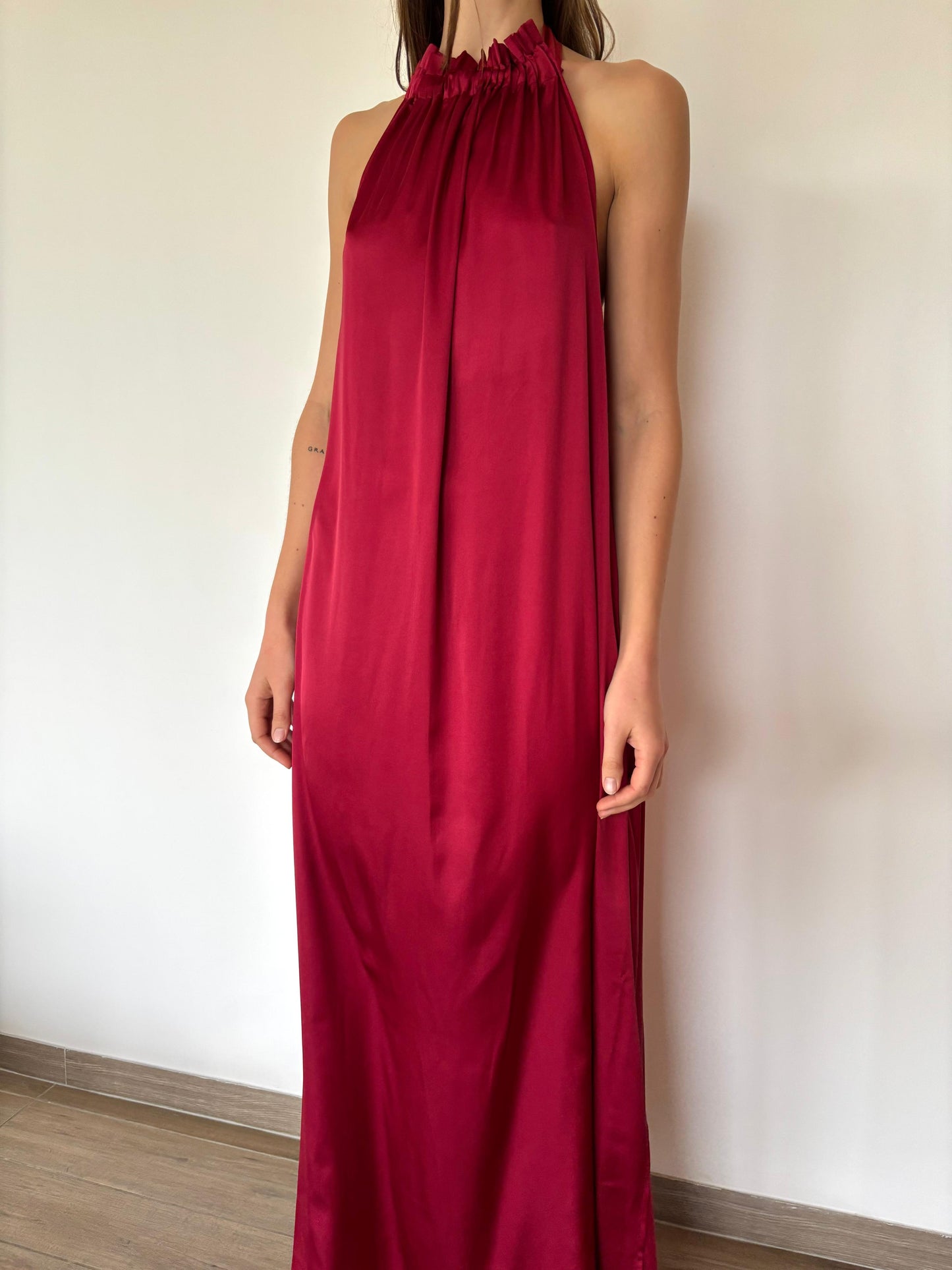 VESTIDO COLOMBA BURDEO