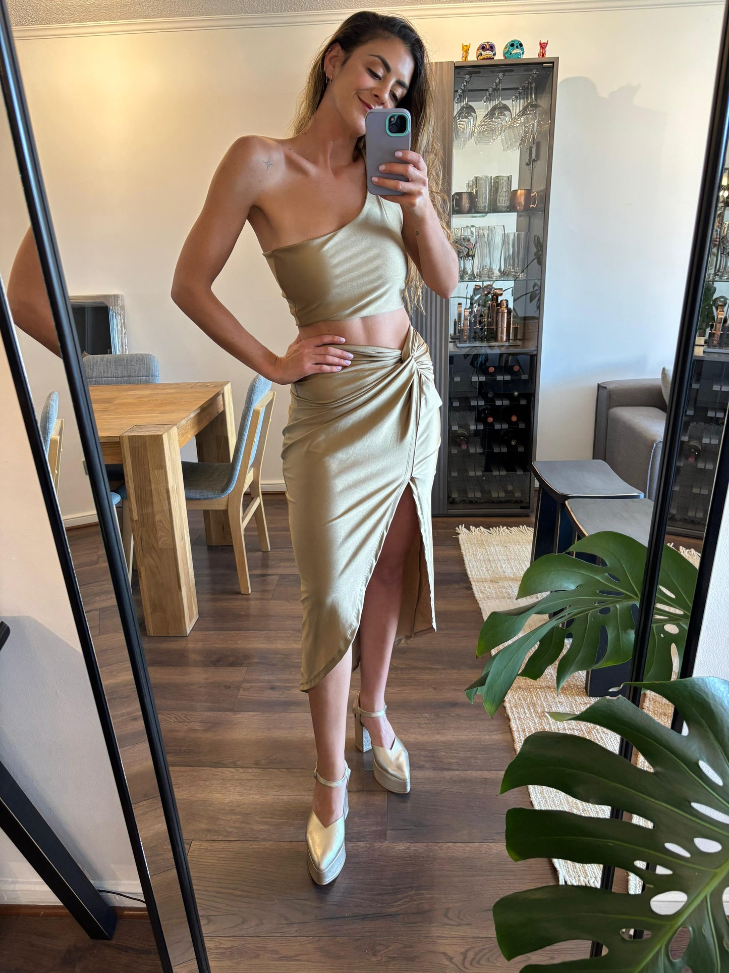 Falda Consuelo Dorada